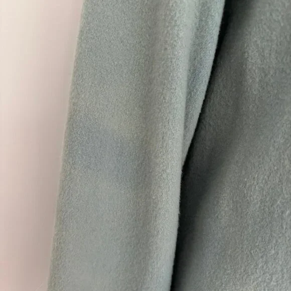 Vintage Teal Blue Wool Lined Dress Coat Cuffs - Picture 4 of 16